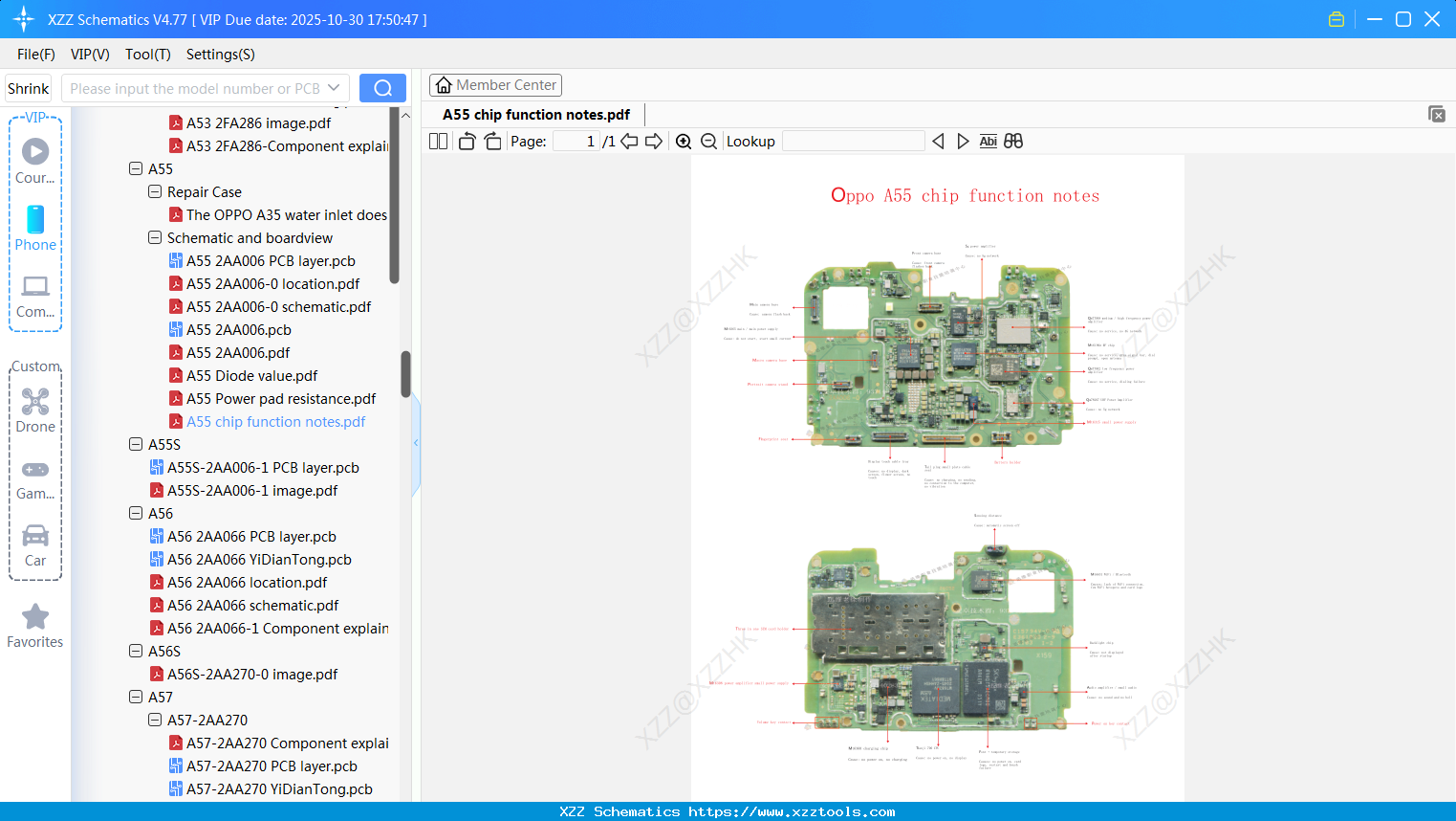OPPO A55 Chip Function Notes